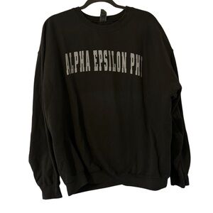 Charcoal Gray AEPHI Sorority Greeklife Crewneck Sweatshirt Women’s Size XL Fit!